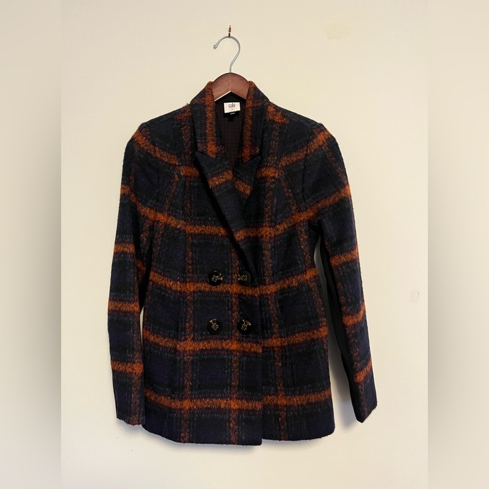 CAbi 3637 Plaid Double Breasted Jacket - Never Worn